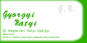gyorgyi matyi business card